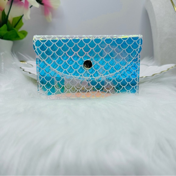 Holographic Iridescent Clear Card Case Wallet - Picture 7 of 8